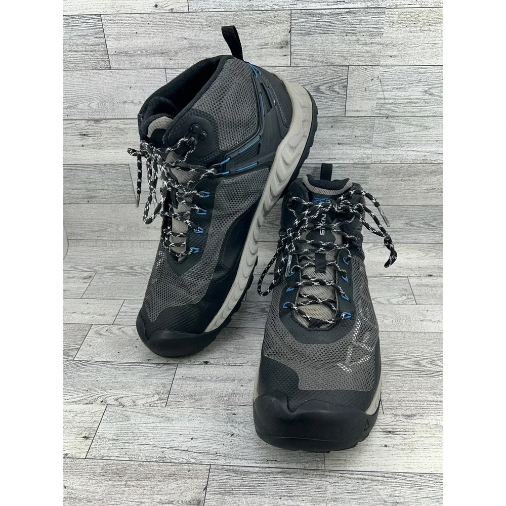 KEEN Konnectfit Waterproof Mid Hiking Boots Men's‎ Size 11.5 Gray Blue